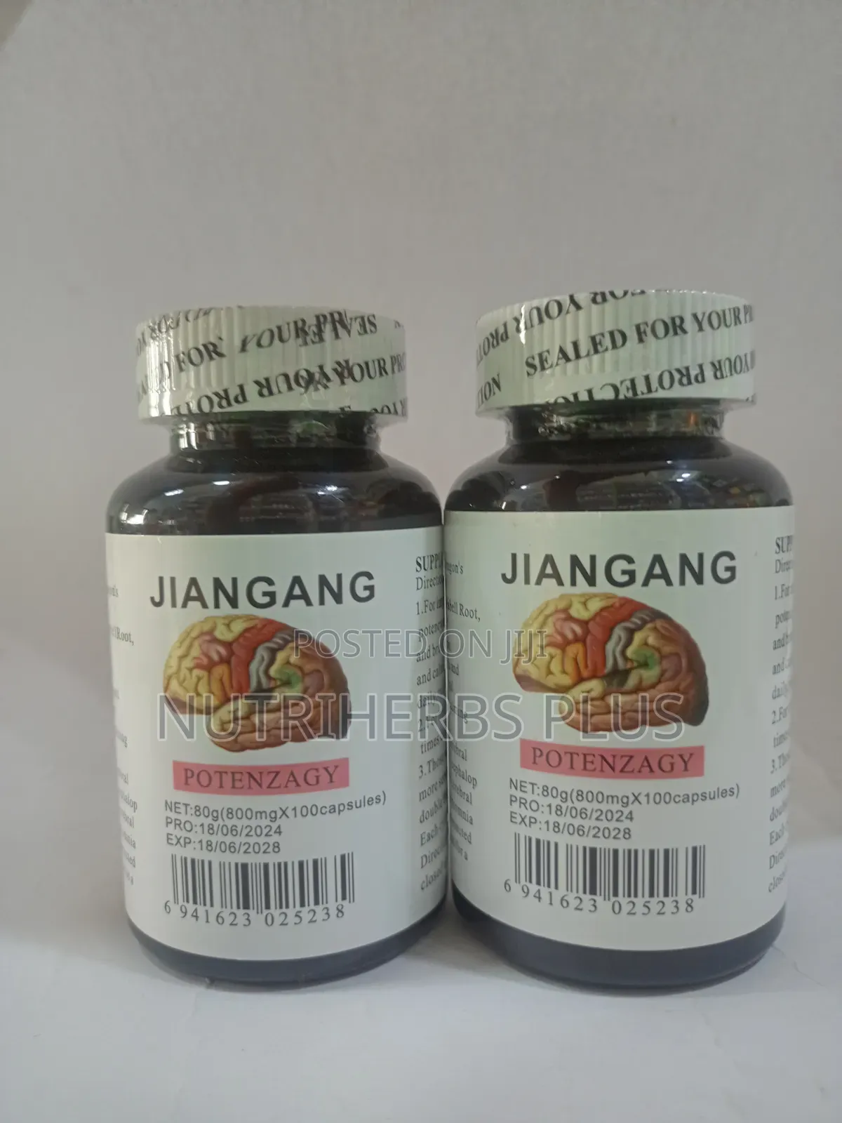 Jiangang Potenzagy Capsules: Brain Mental Support -2 Bottles