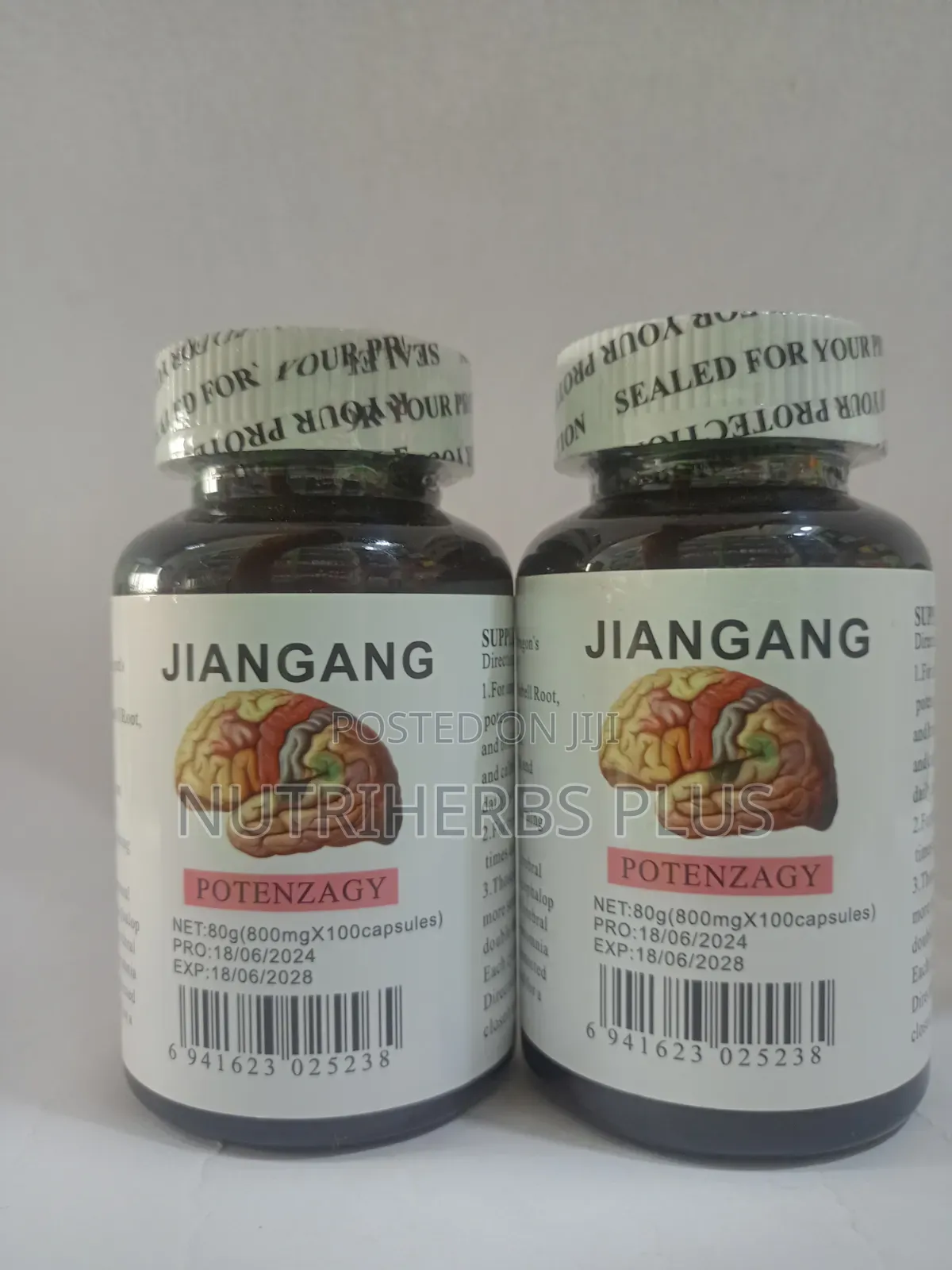Jiangang Potenzagy Capsules: Brain Mental Support -2 Bottles