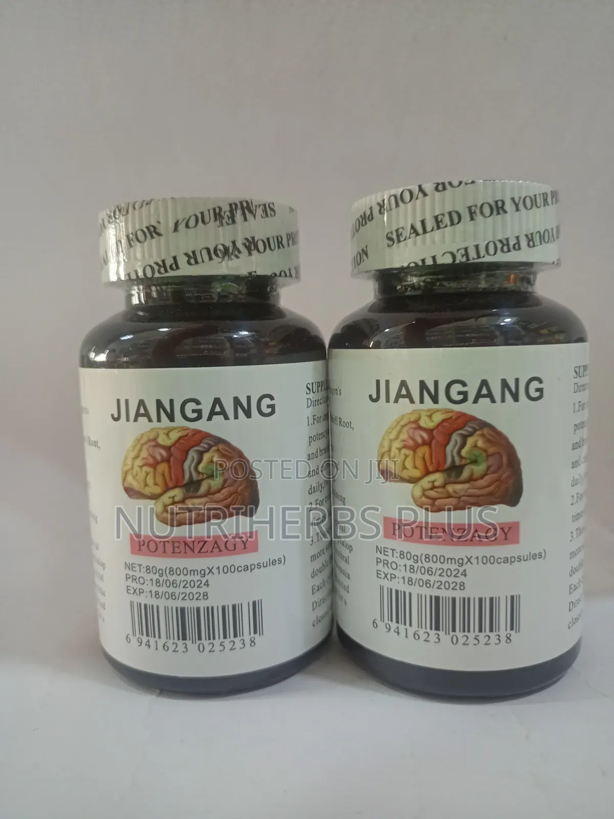 Jiangang Potenzagy Capsules: Brain Mental Support -2 Bottles
