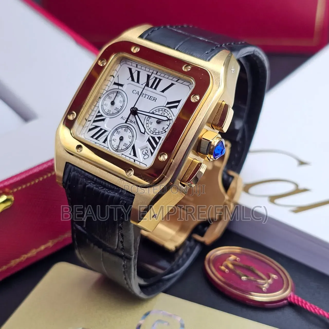 Cartier Santos Automatic Chronograph Men Wristwatch