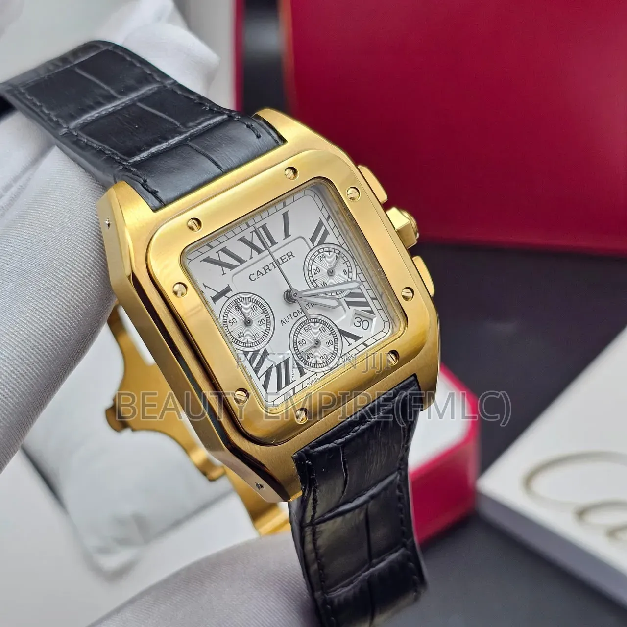 Cartier Santos Automatic Chronograph Men Wristwatch