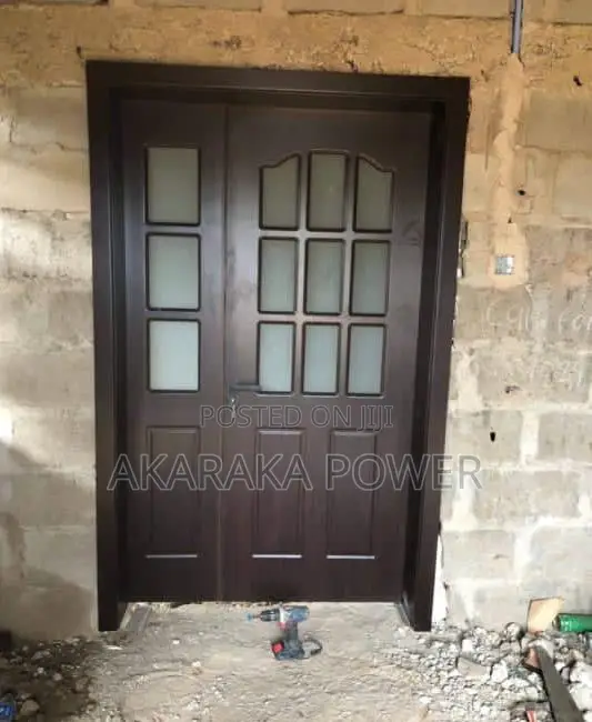 HDF Wooden Door With Glass