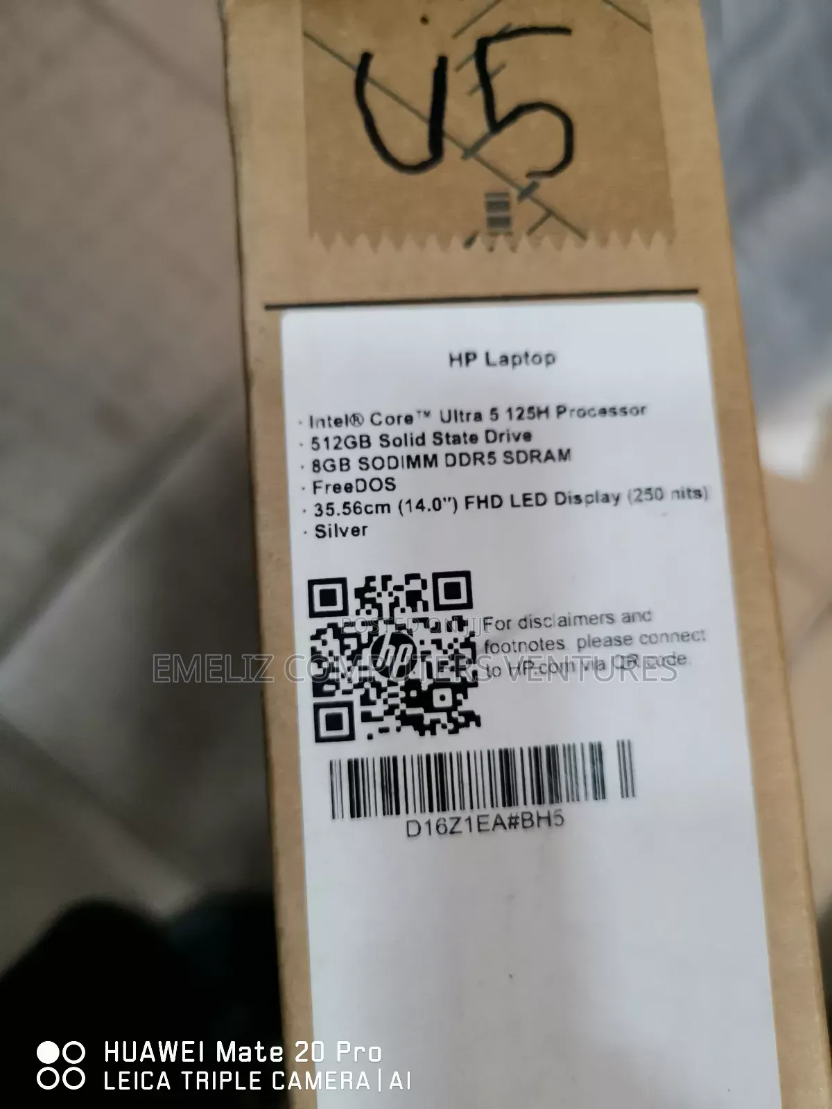 New Laptop HP 14-ep0063 8GB Intel Core Ultra 5 SSD 512GB
