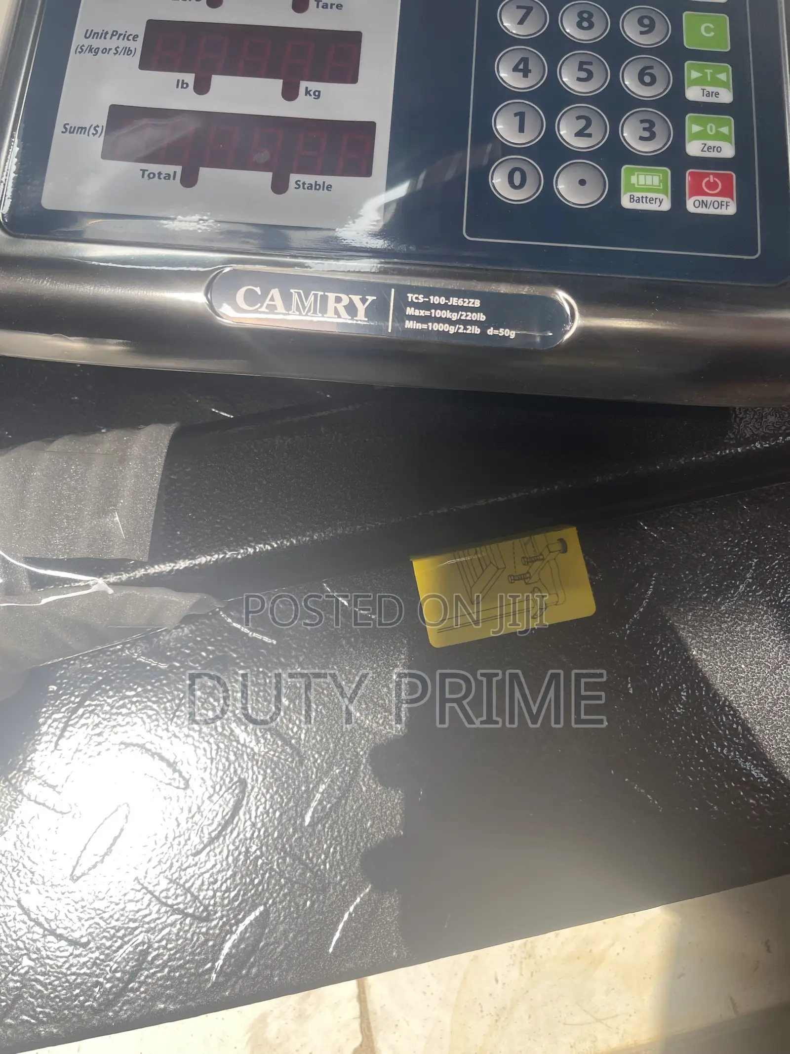 Camry (Model TCS-100-Je62zb) Digital Platform Scale