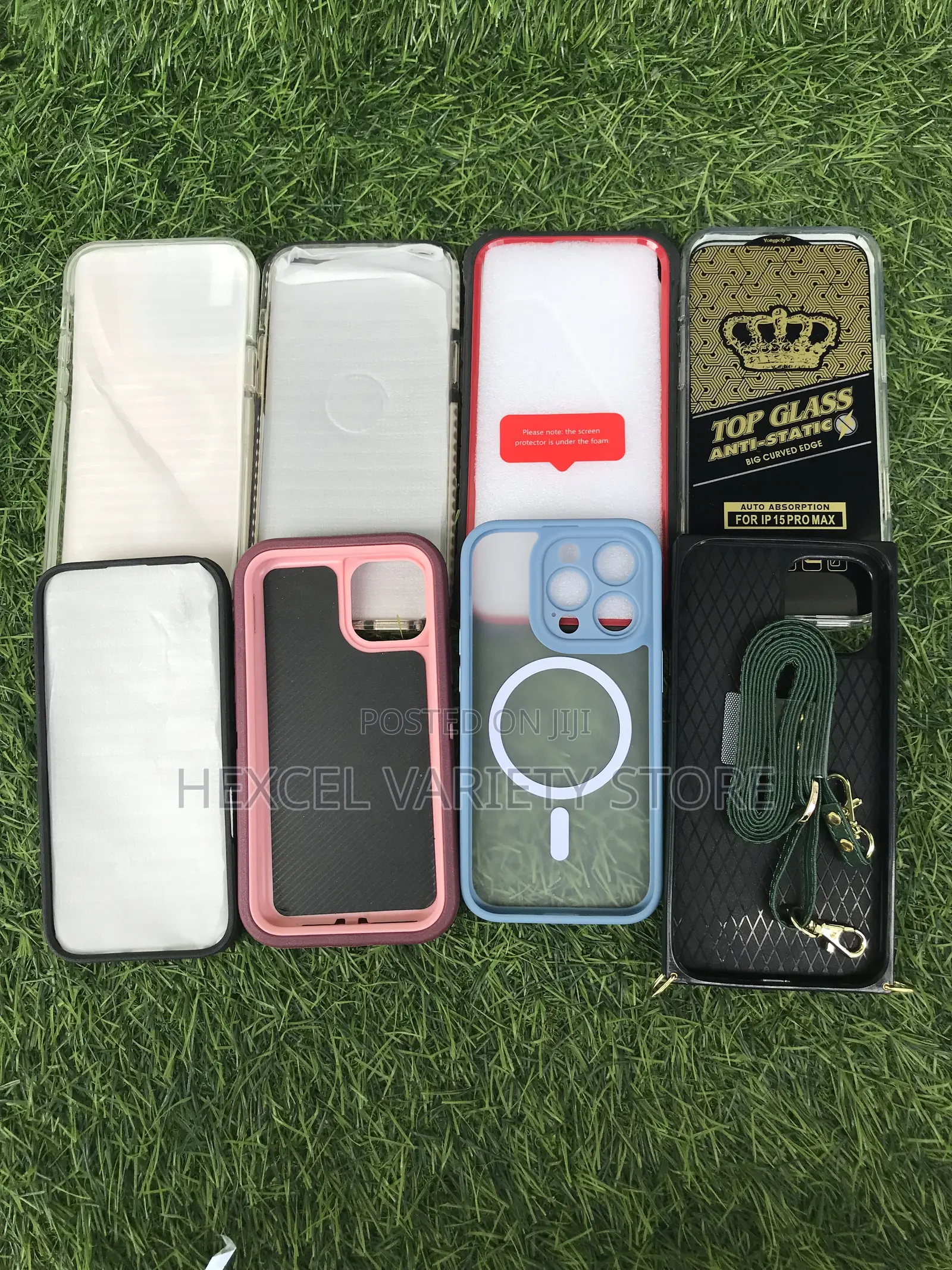 Premium iPhone Pouch With Tempered Glass Screen Protector