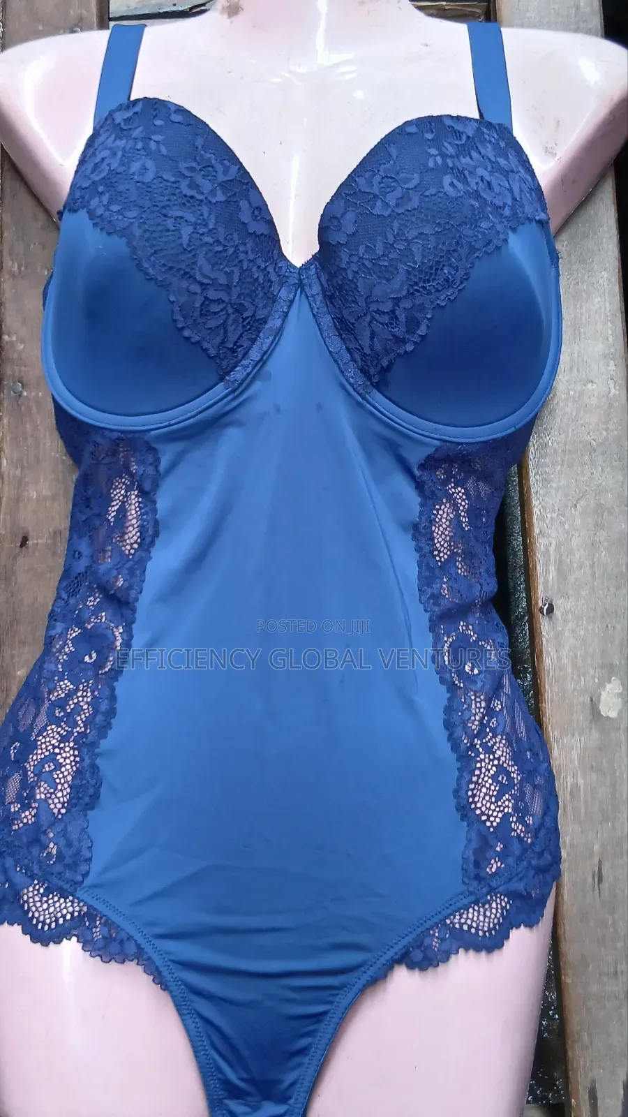 Women's Blue Shapewear Bodysuit - Underwire Slimming Corset Lingerie