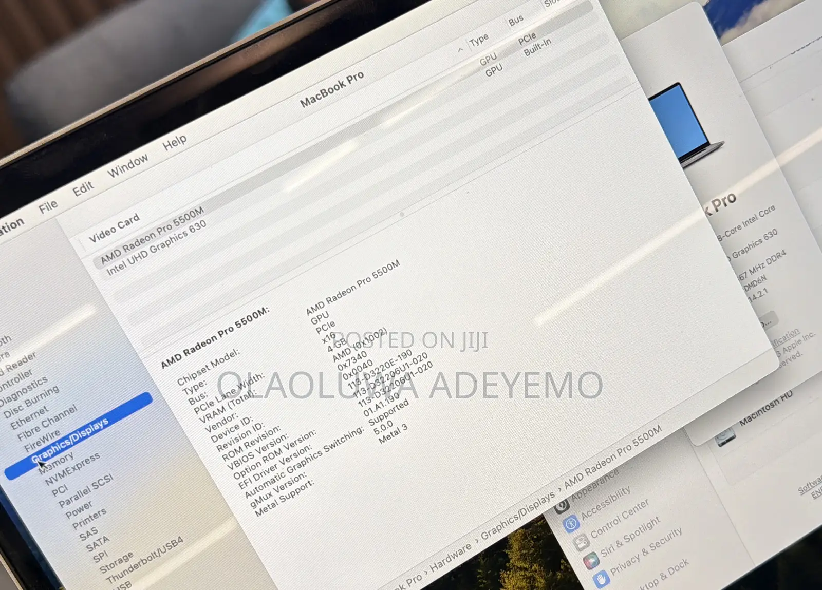 Laptop Apple MacBook Pro 2019 16GB Intel Core i9 SSD 1T