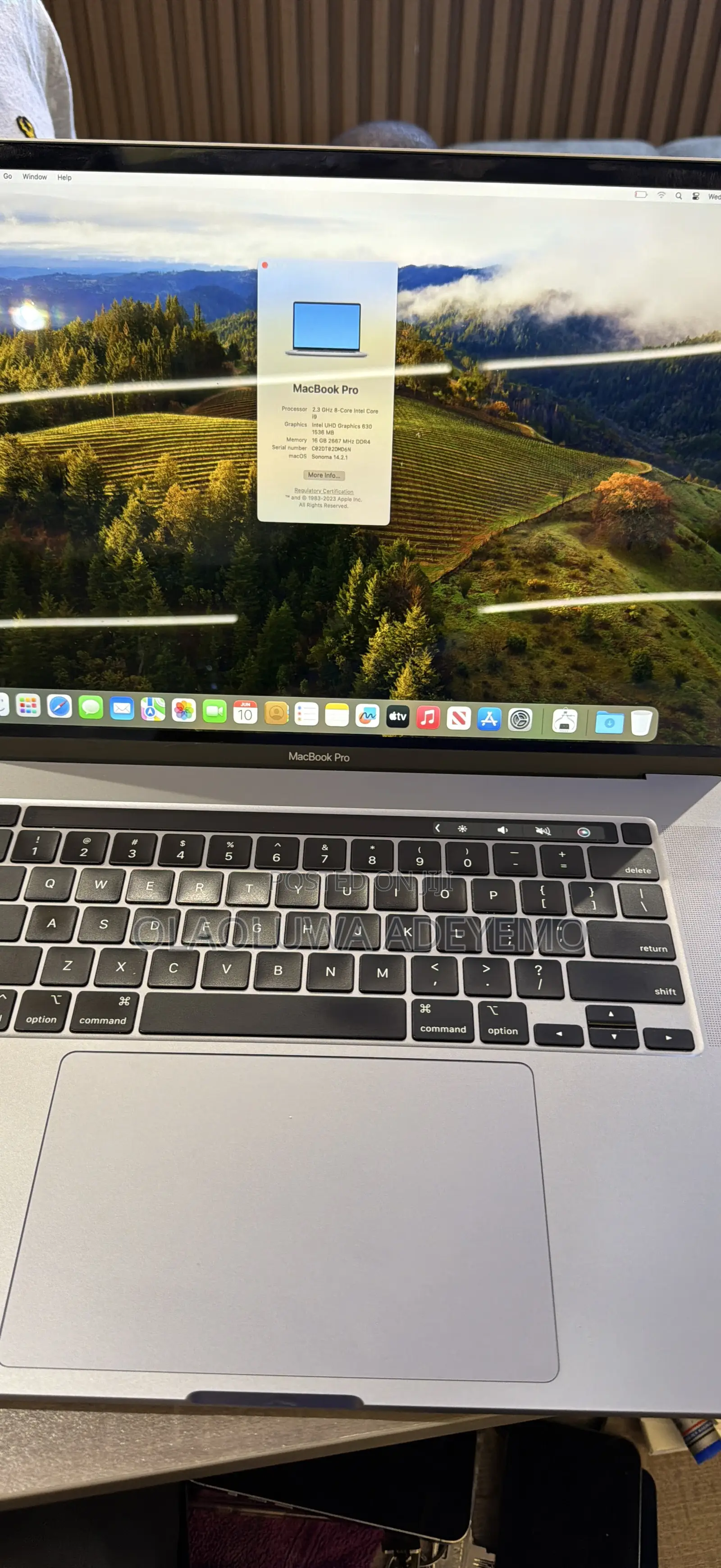 Laptop Apple MacBook Pro 2019 16GB Intel Core i9 SSD 1T