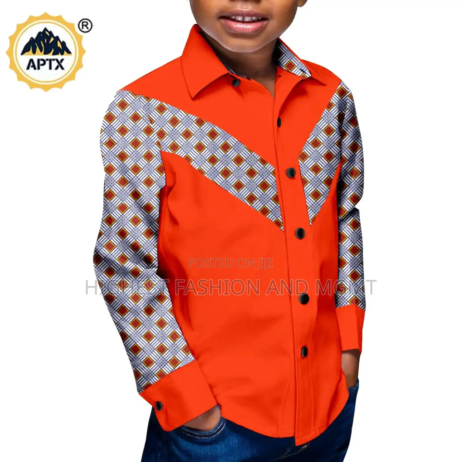 Print Button Down Collar Shirt