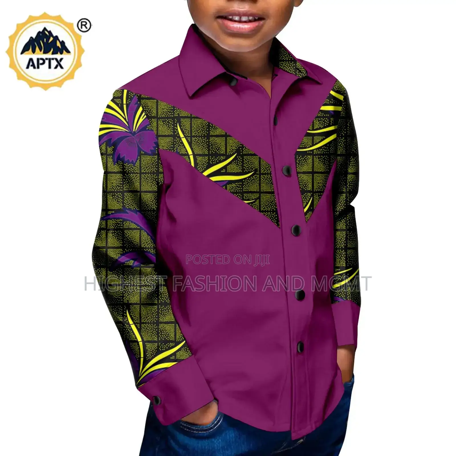 Print Button Down Collar Shirt