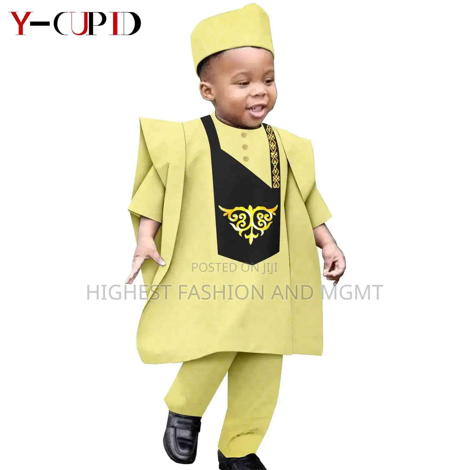 Agbada With Embroidery for Kids