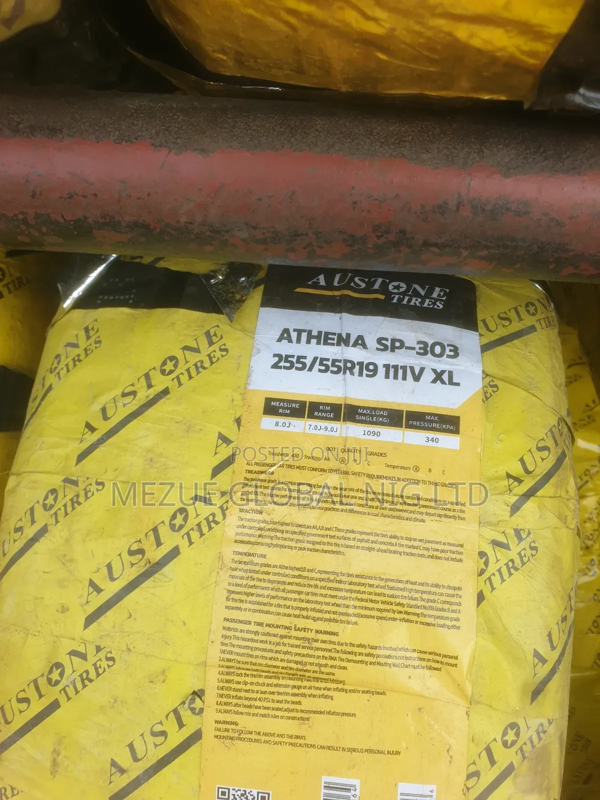 Austone Tyre 255/55/R19 for Toyota Venza Etc 