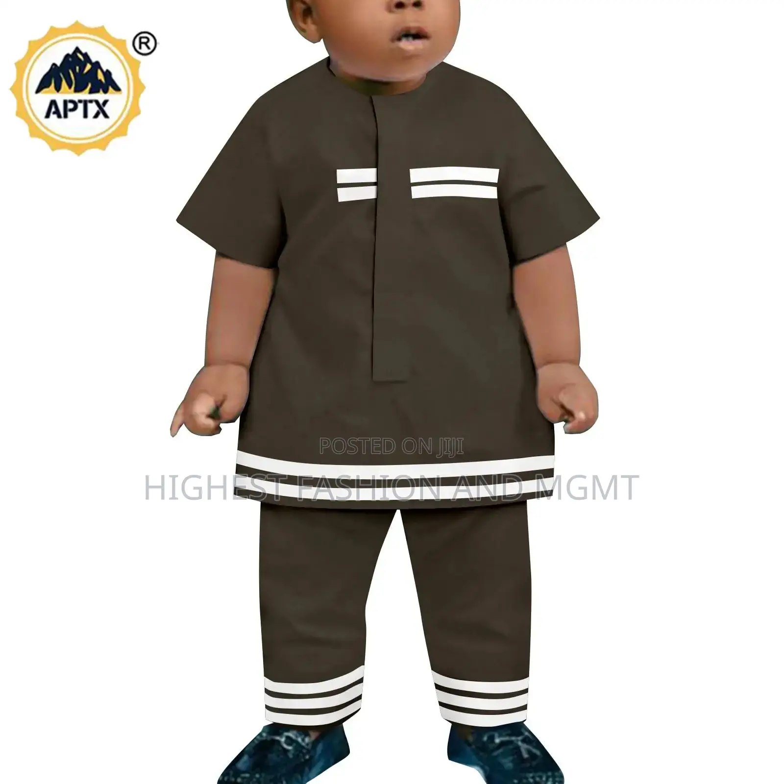 Short Sleeve Striped Shirt and Pant Sets