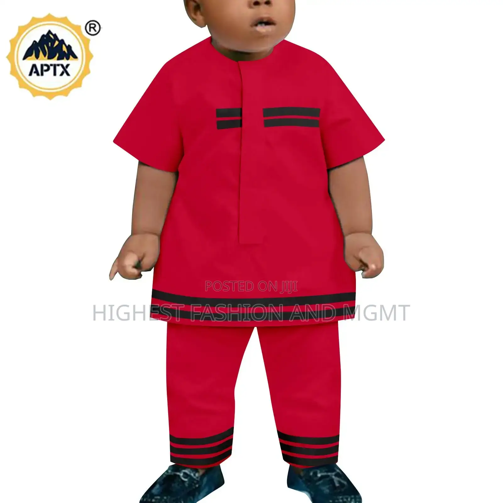 Short Sleeve Striped Shirt and Pant Sets
