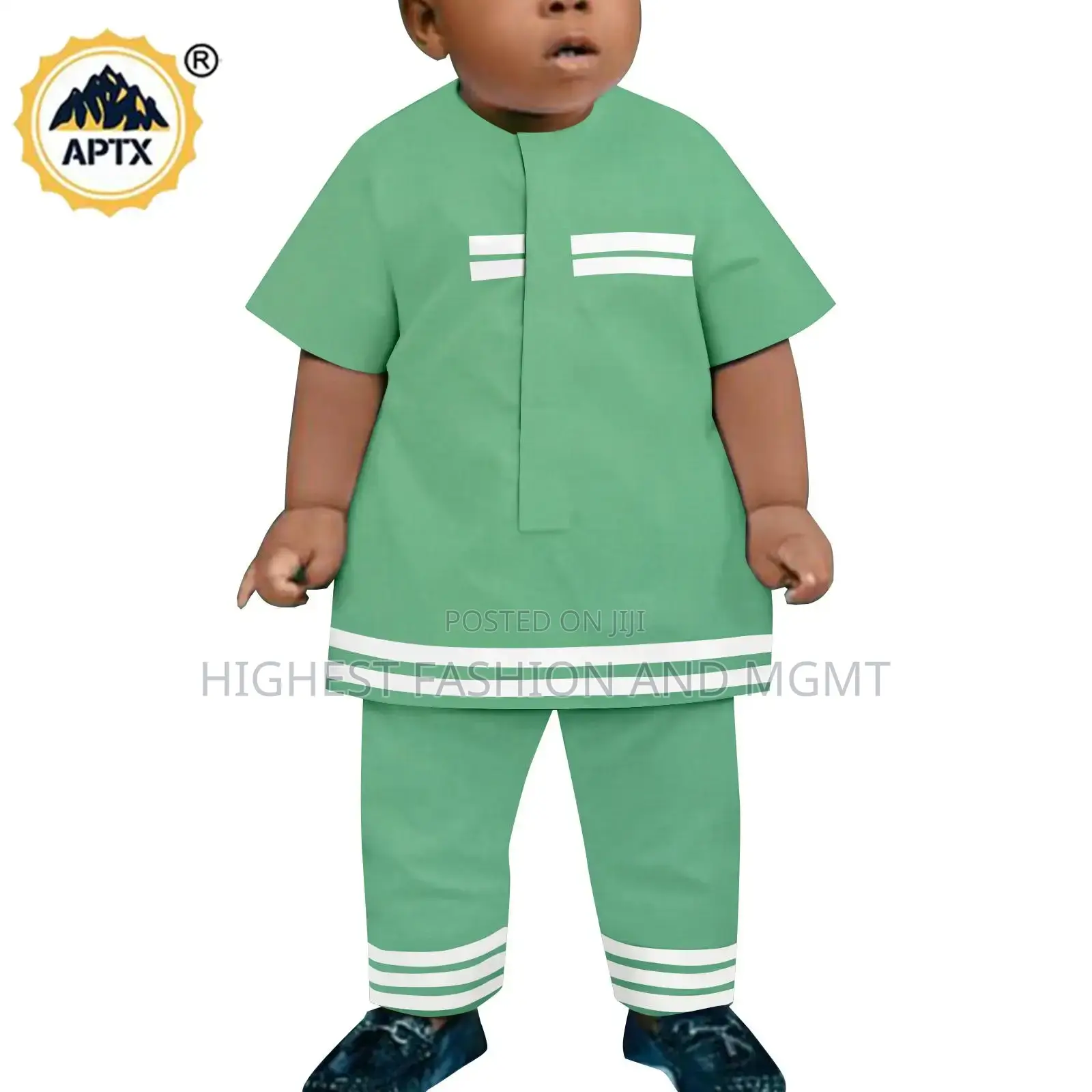 Short Sleeve Striped Shirt and Pant Sets