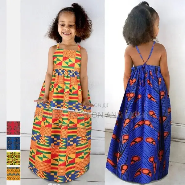 Backless African Long Maxi Dress