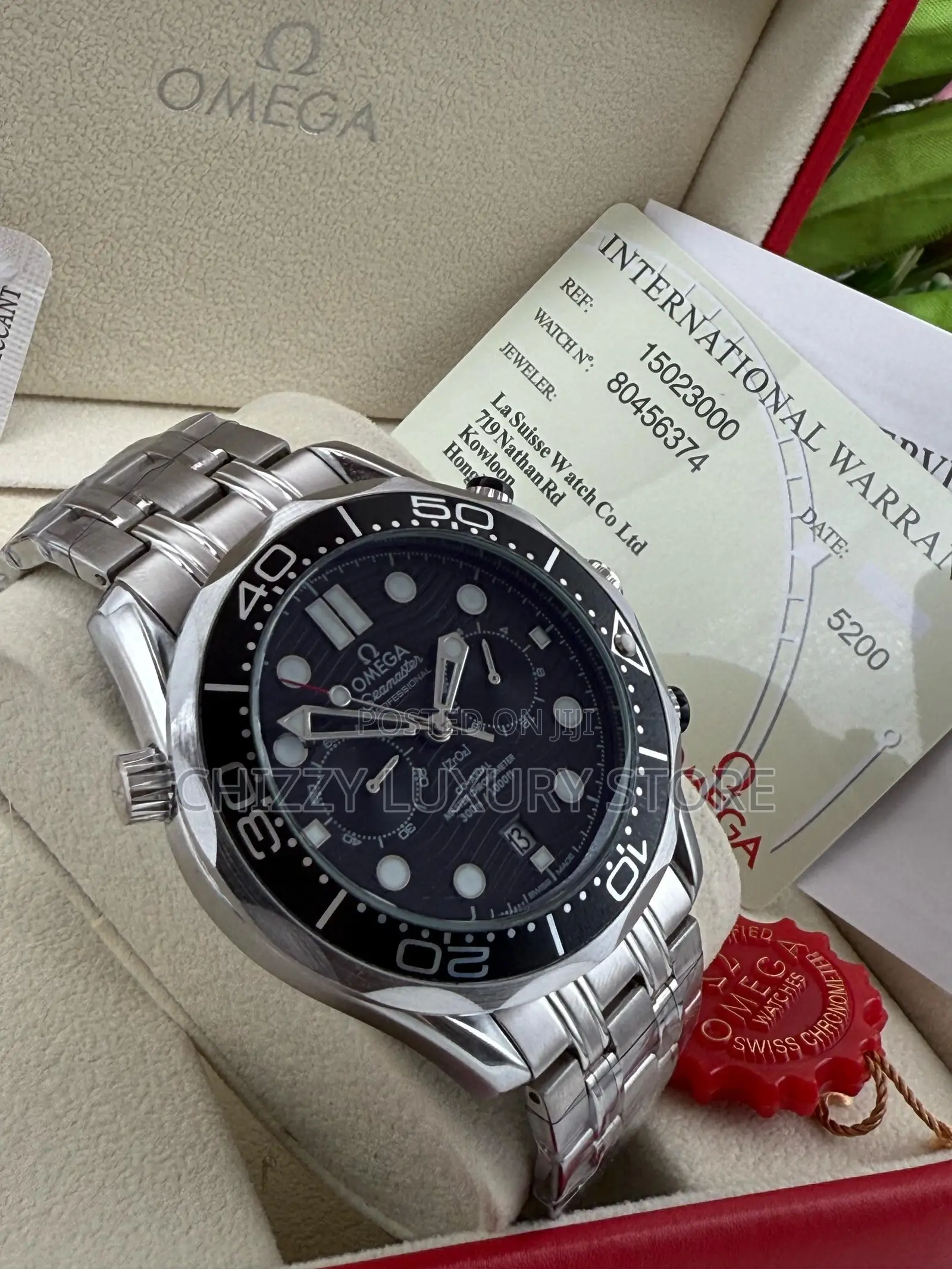 Omega Quality Men Chain Strap Wristwatch