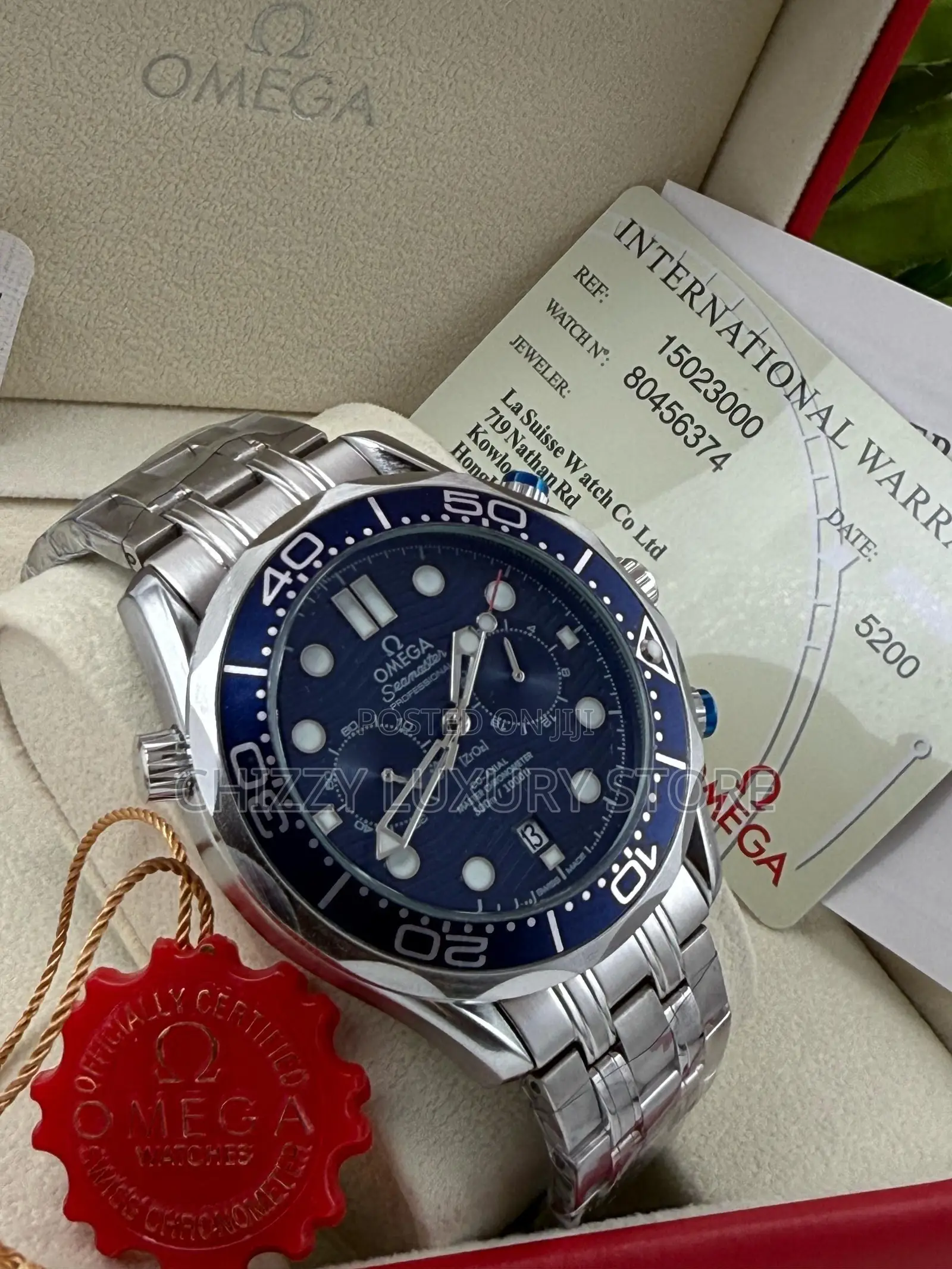 Omega Quality Men Chain Strap Wristwatch
