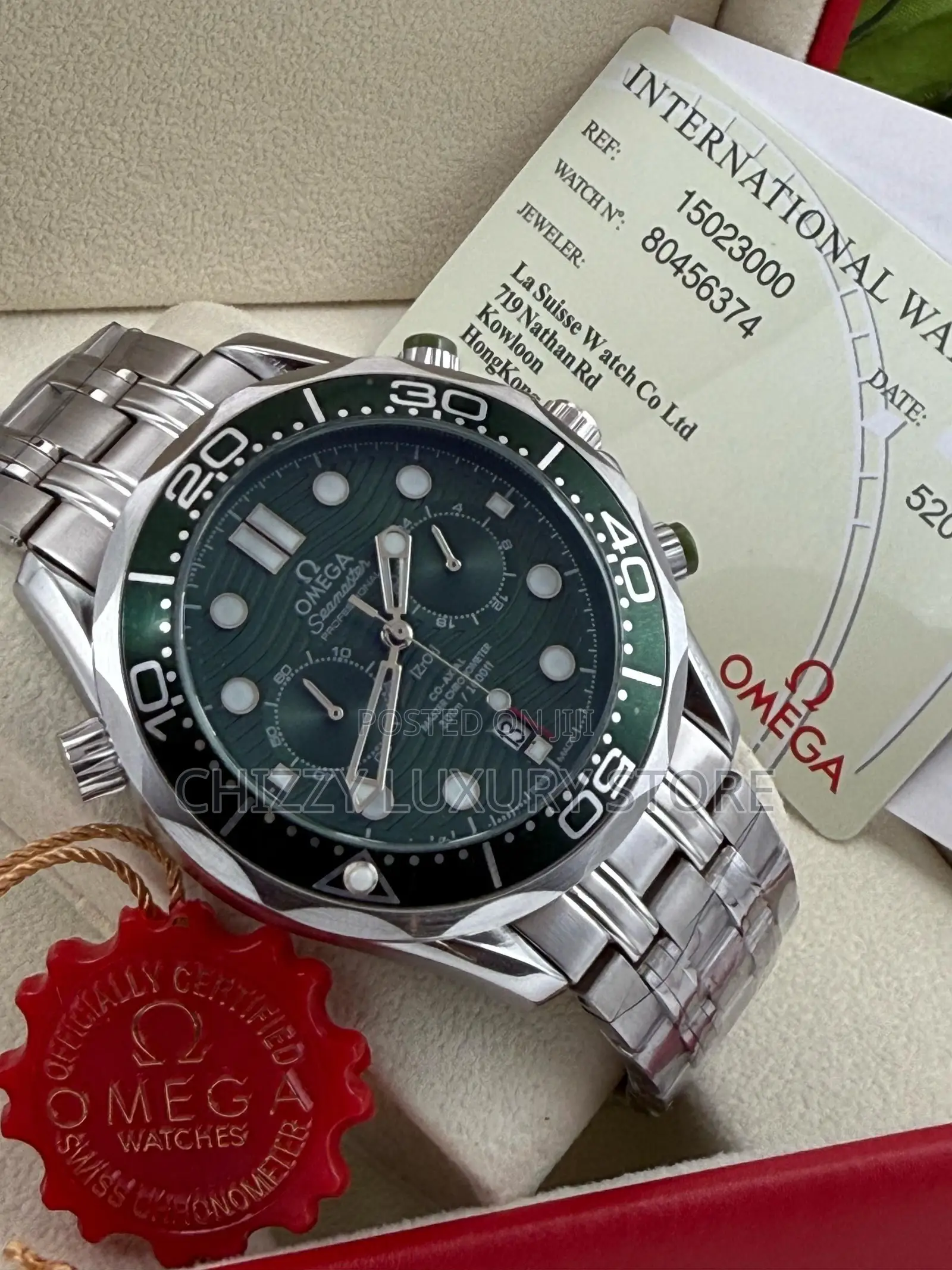 Omega Quality Men Chain Strap Wristwatch