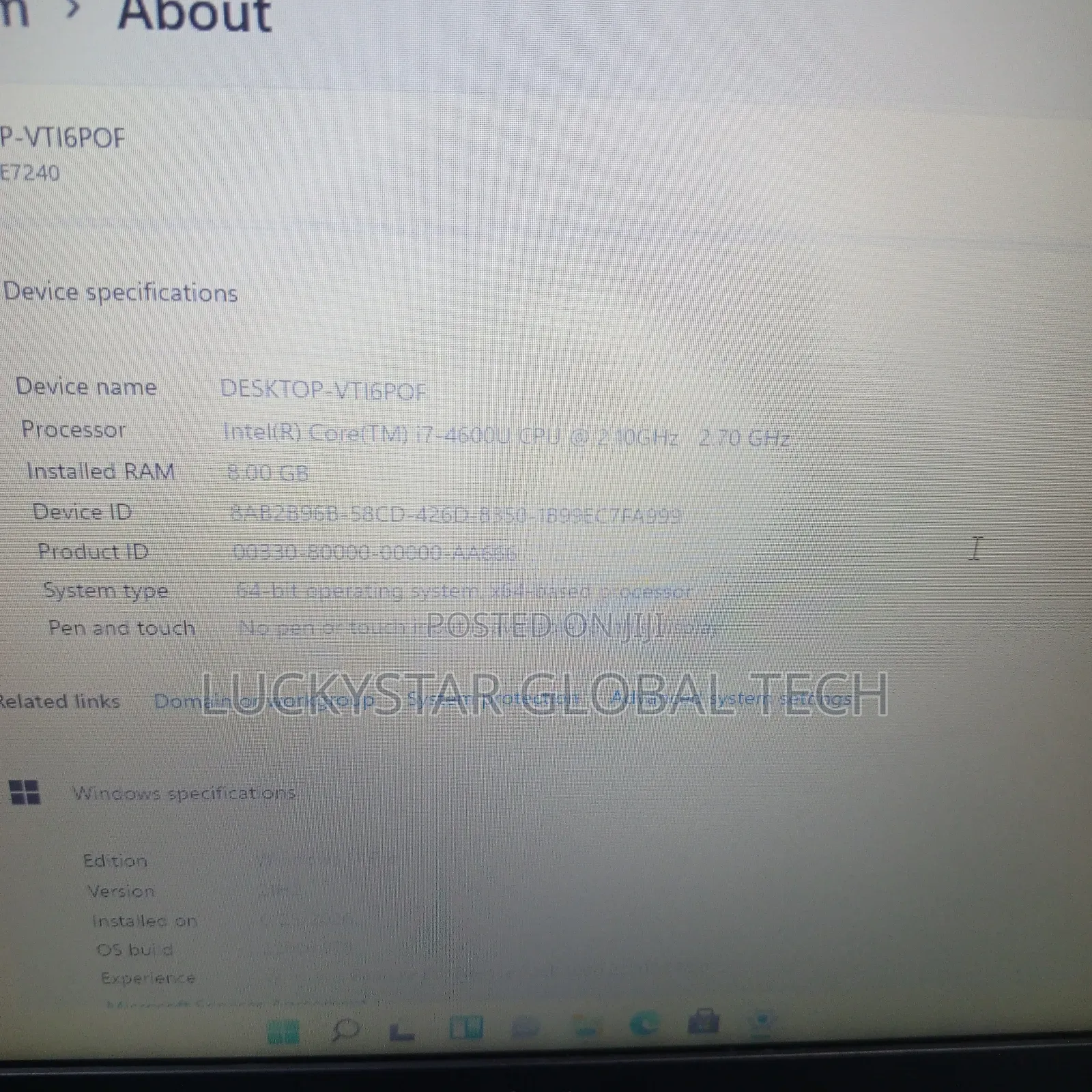 Laptop Dell Latitude E7240 8GB Intel Core i7 SSD 128GB