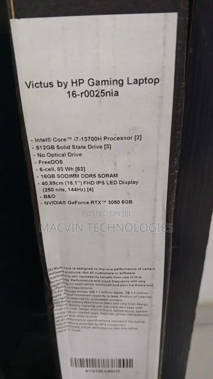 New Laptop HP Victus 15 16GB Intel Core i7 SSD 512GB
