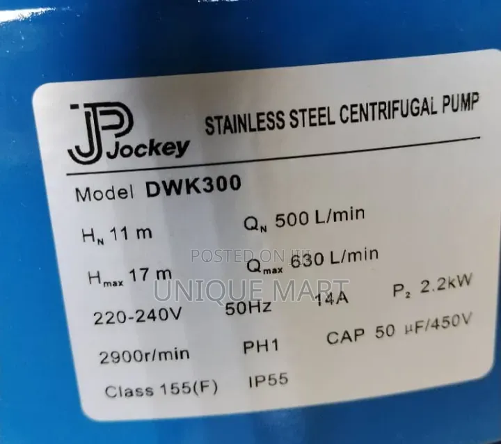 3hp Jockey Stainless Steel Centrifugal Water Pump. 100% Copper Coil