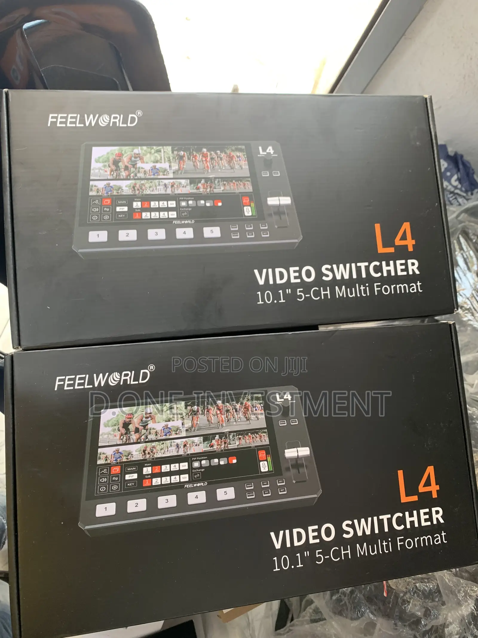 Feelworld L4 Multi Camera Video Switcher 5 Channels Sdi/Hdmi