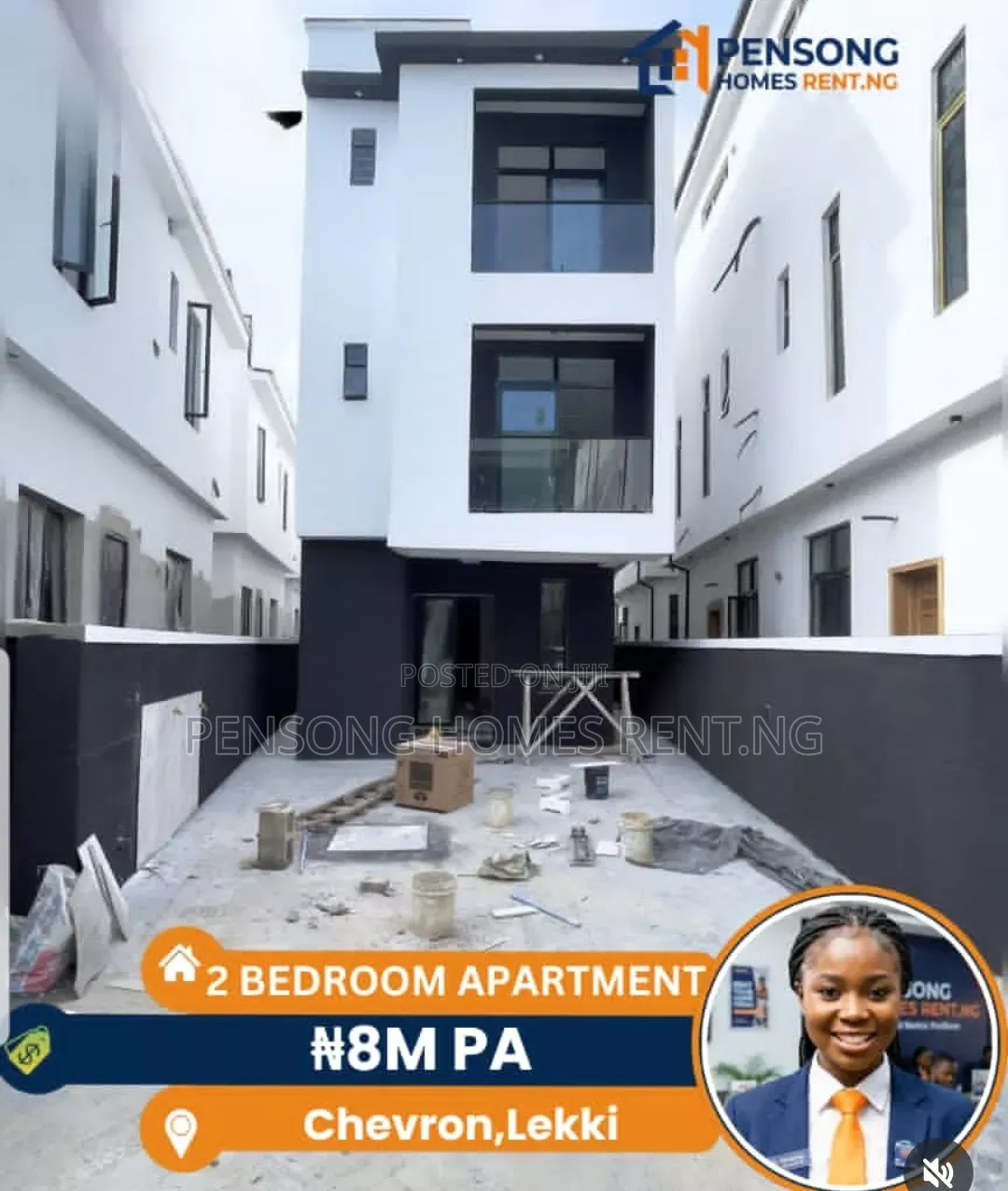 2bdrm Apartment in Chevron Toll Gate, Lekki Expressway for rent