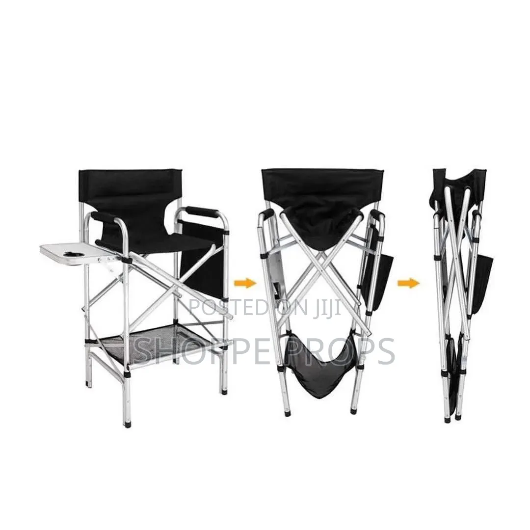 Telescopic Foldable Makeup Chair - Single Tray