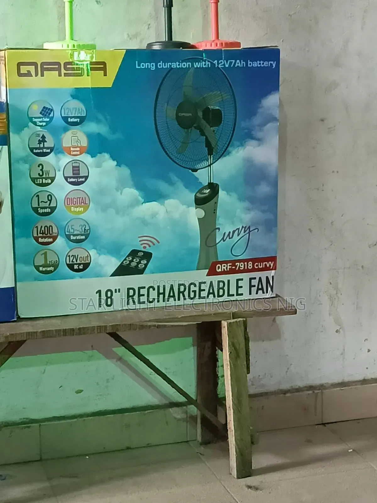 18 Inches Qasa Rechargeable Fan