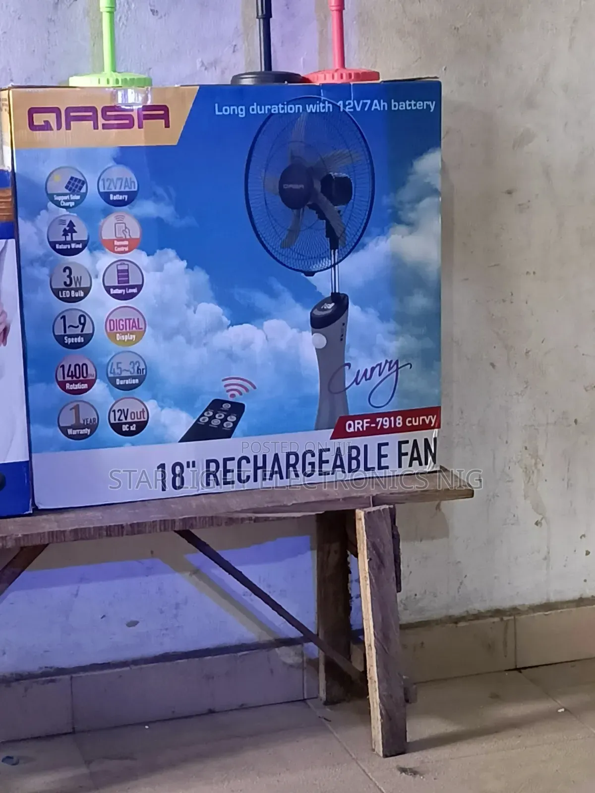 18 Inches Qasa Rechargeable Fan