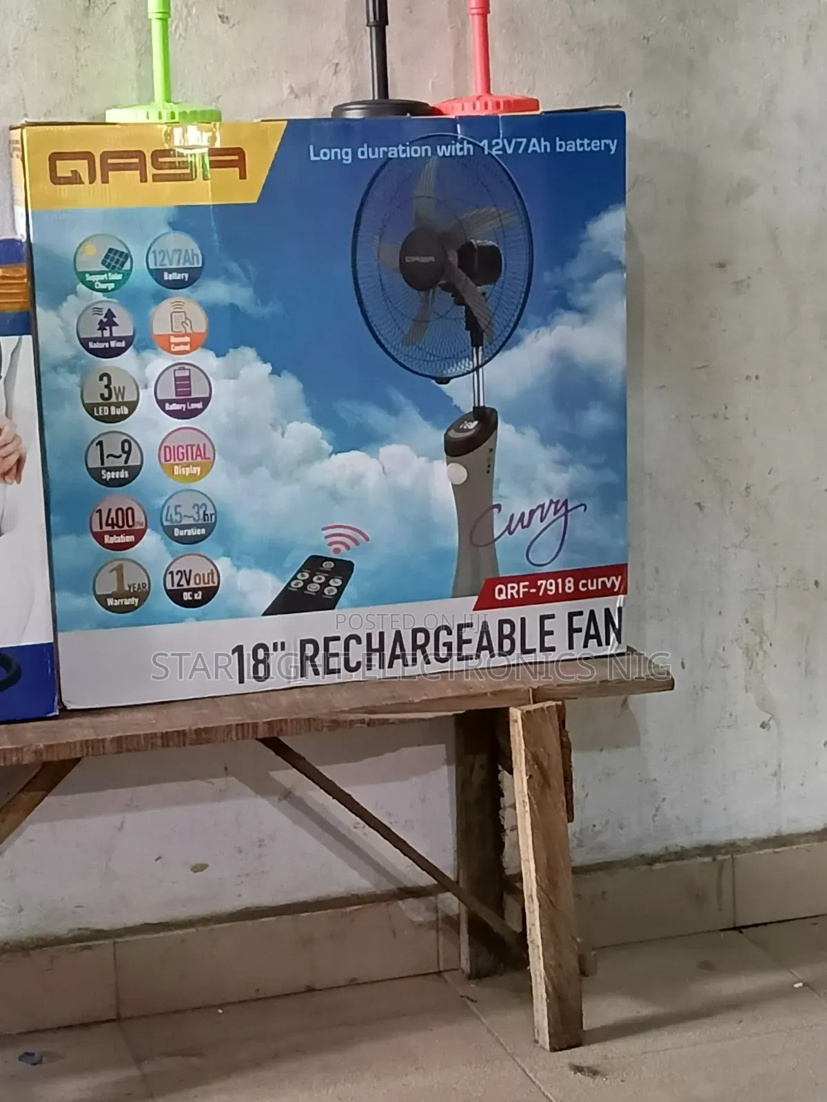 18 Inches Qasa Rechargeable Fan