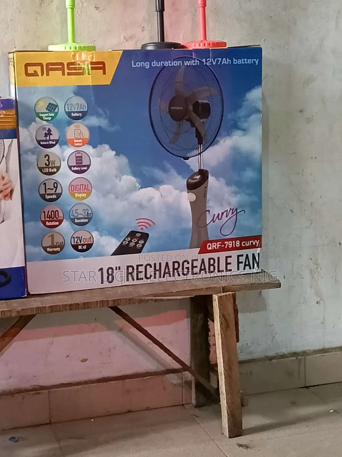 18 Inches Qasa Rechargeable Fan