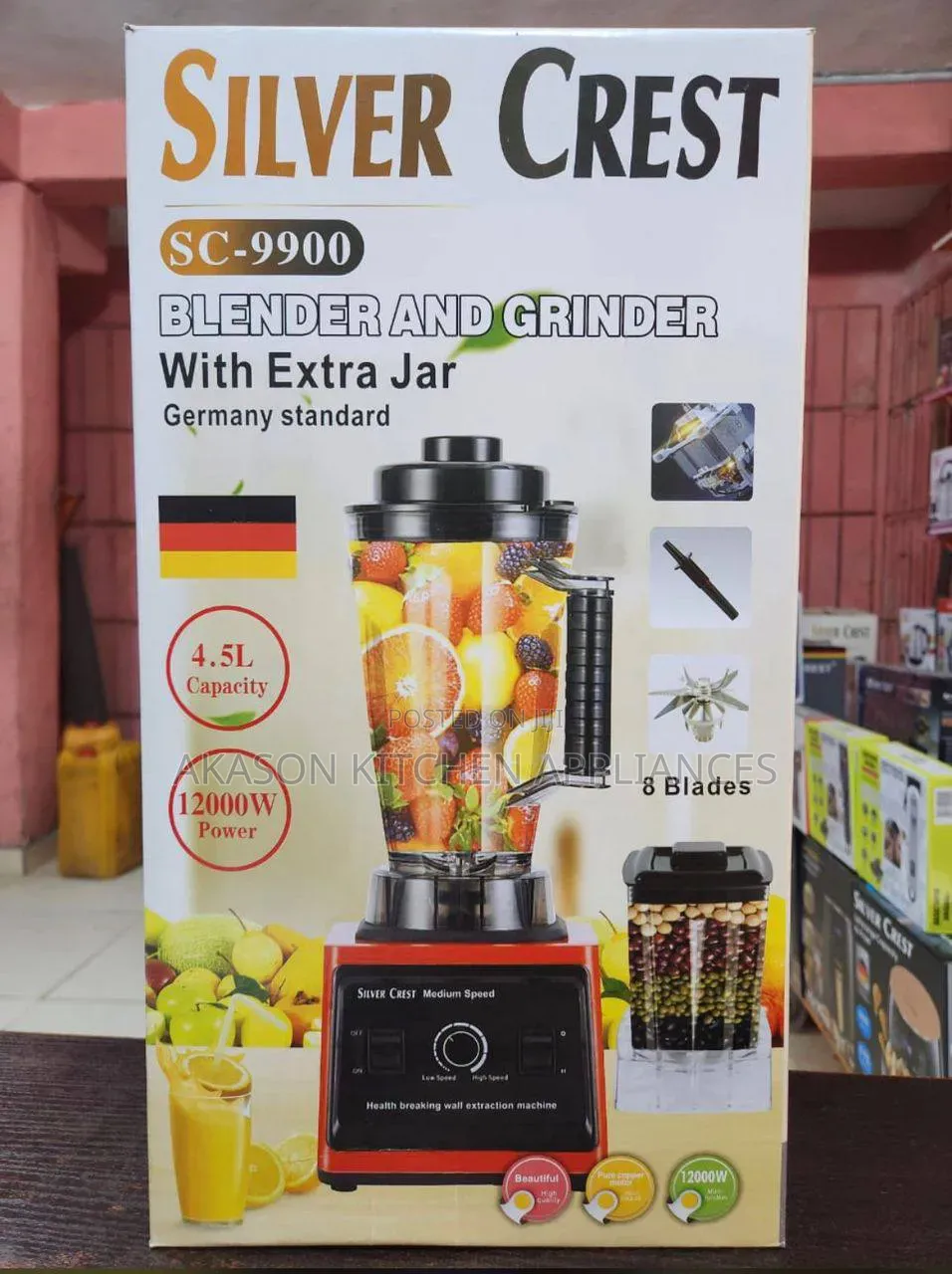 Long Carton 4.5l Silvercrest Blender/Grinder