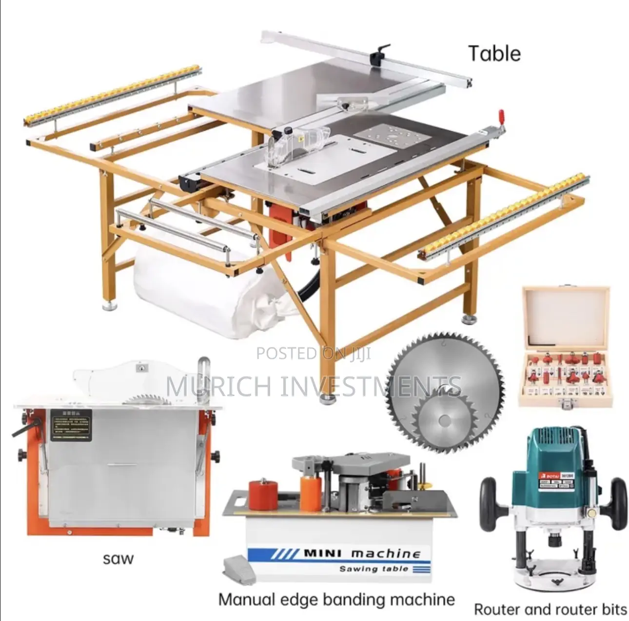 5-in-1 Precision MDF Panel Saw With Sliding Table for Woodworking