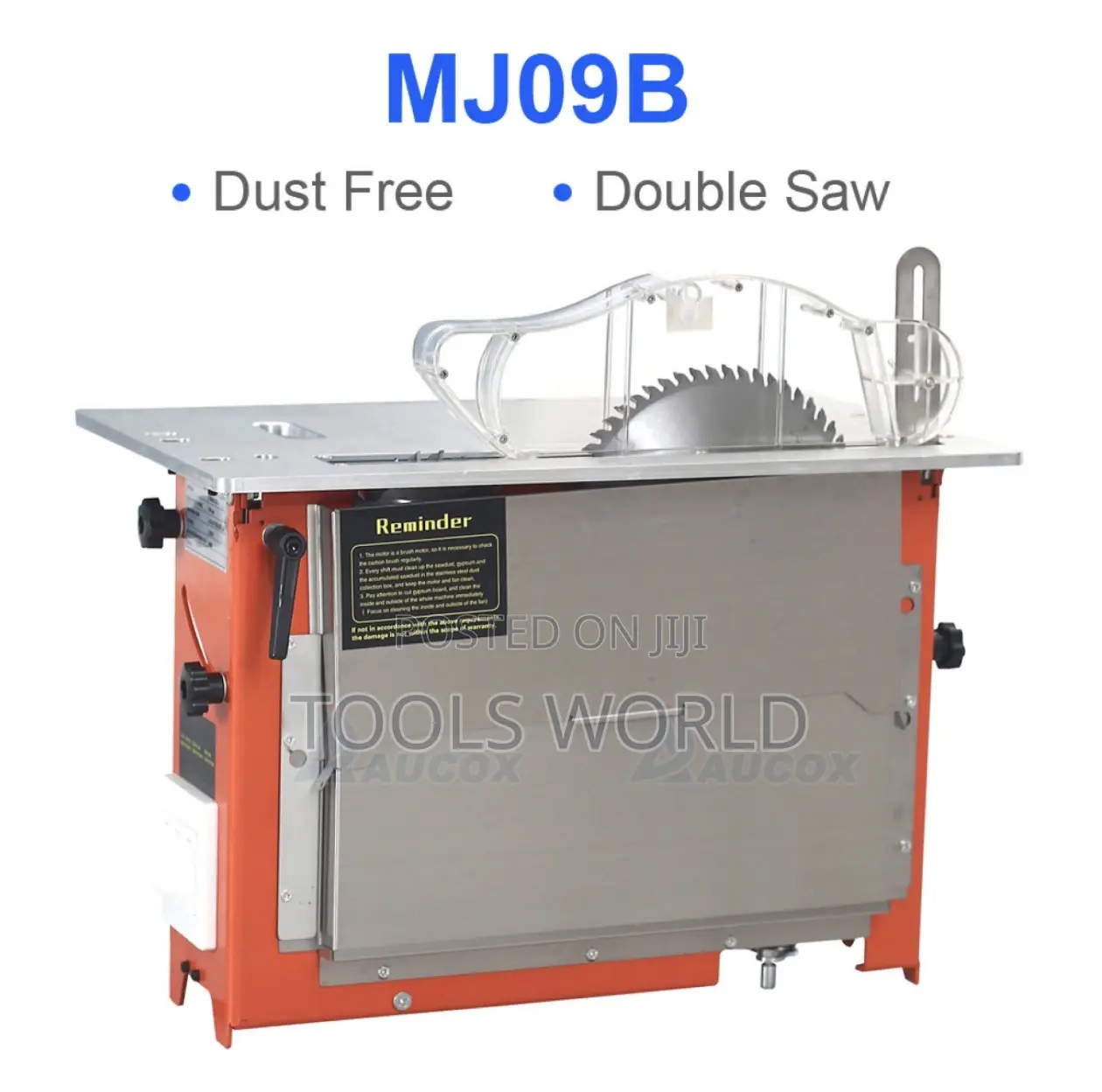 Brushless Double-Blade Woodworking Saw Machine With Electric Lifting