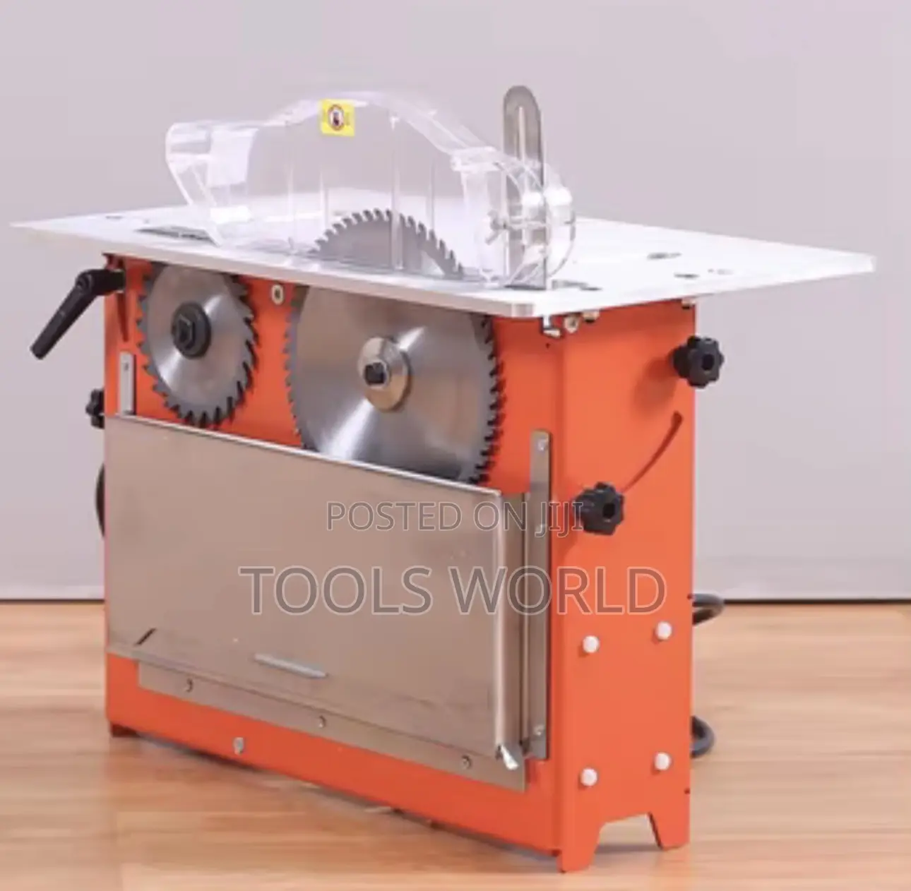 Brushless Double-Blade Woodworking Saw Machine With Electric Lifting