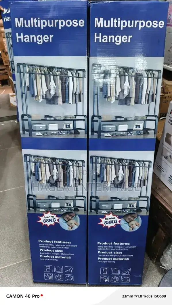 88kg Multifunctional Clothes Hanger With Wheel