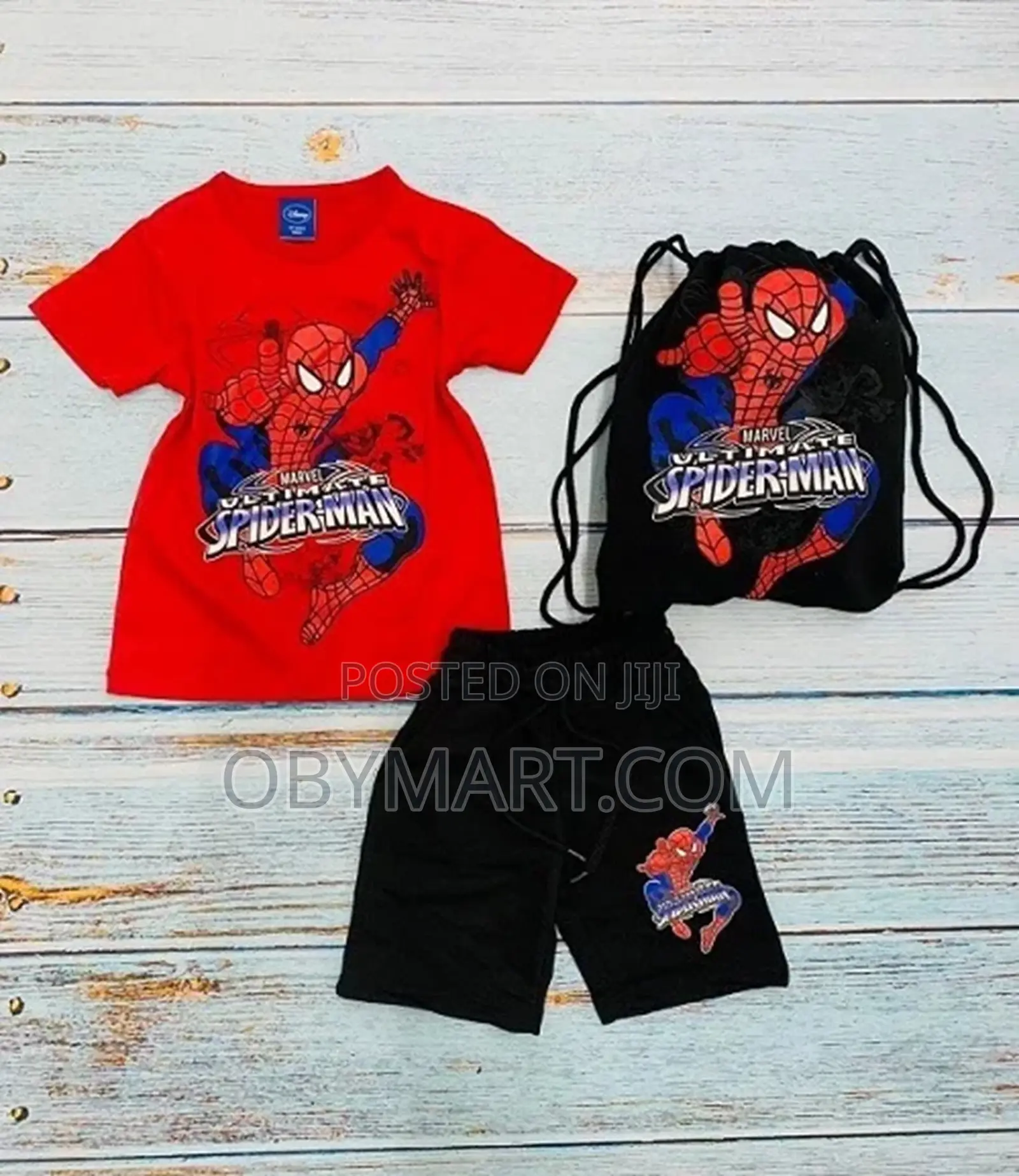 3 in 1 Spider Man Red and Black Boys Turkey Collection With Bag