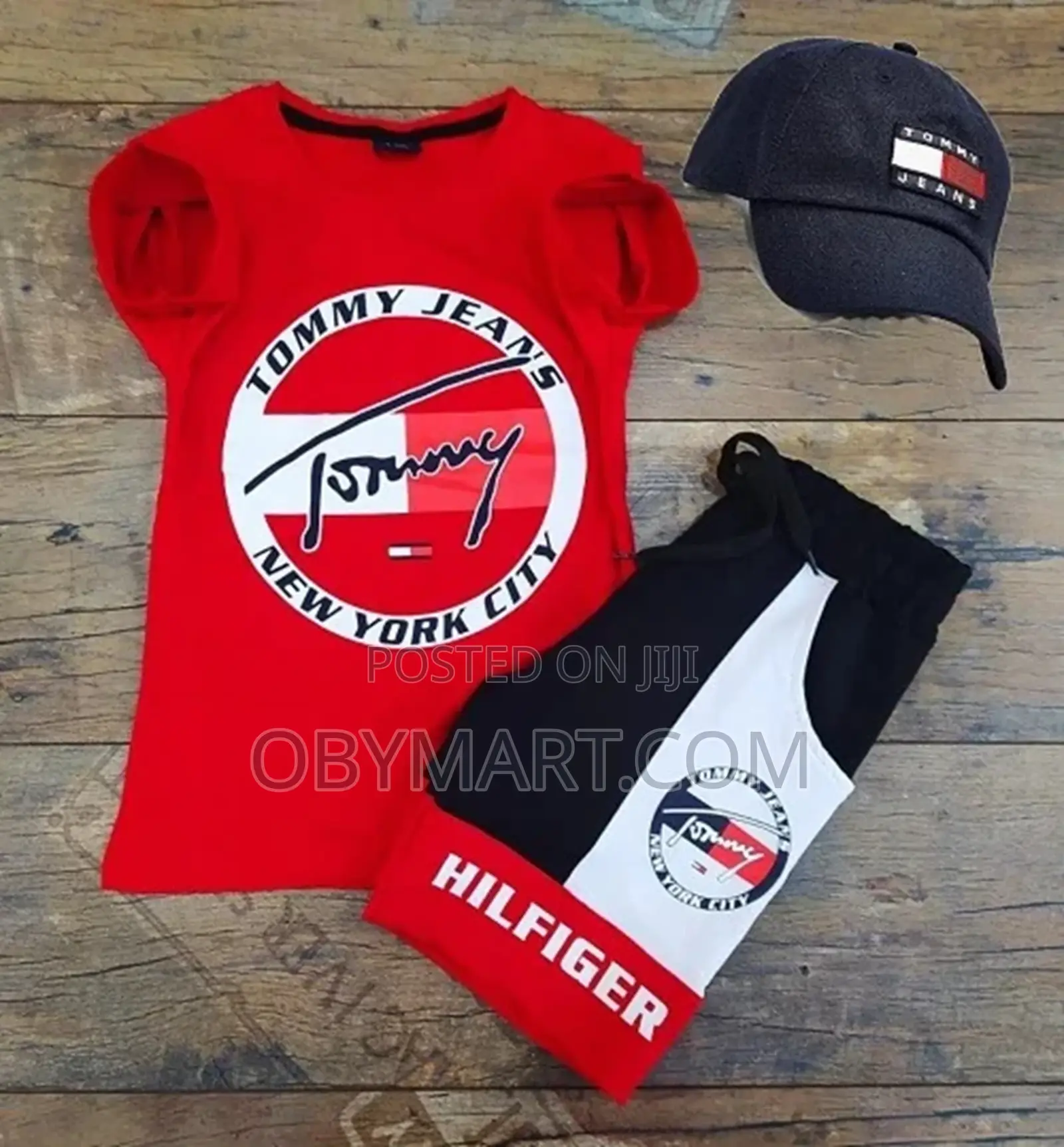 3 in 1 Tommy Jeans Boys Polo-Red