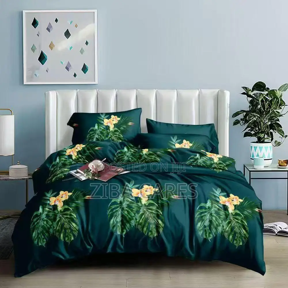 Unique Pattern Bedsheet With 4 Pillows,Duvet Set