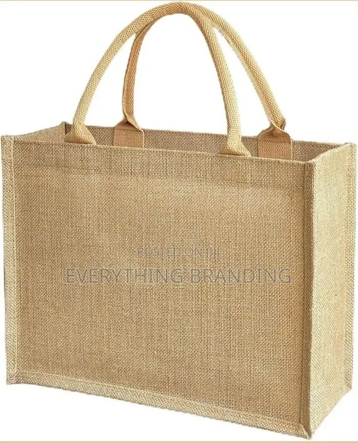 Plain Jute Tote Bag For Brand Events Packaging