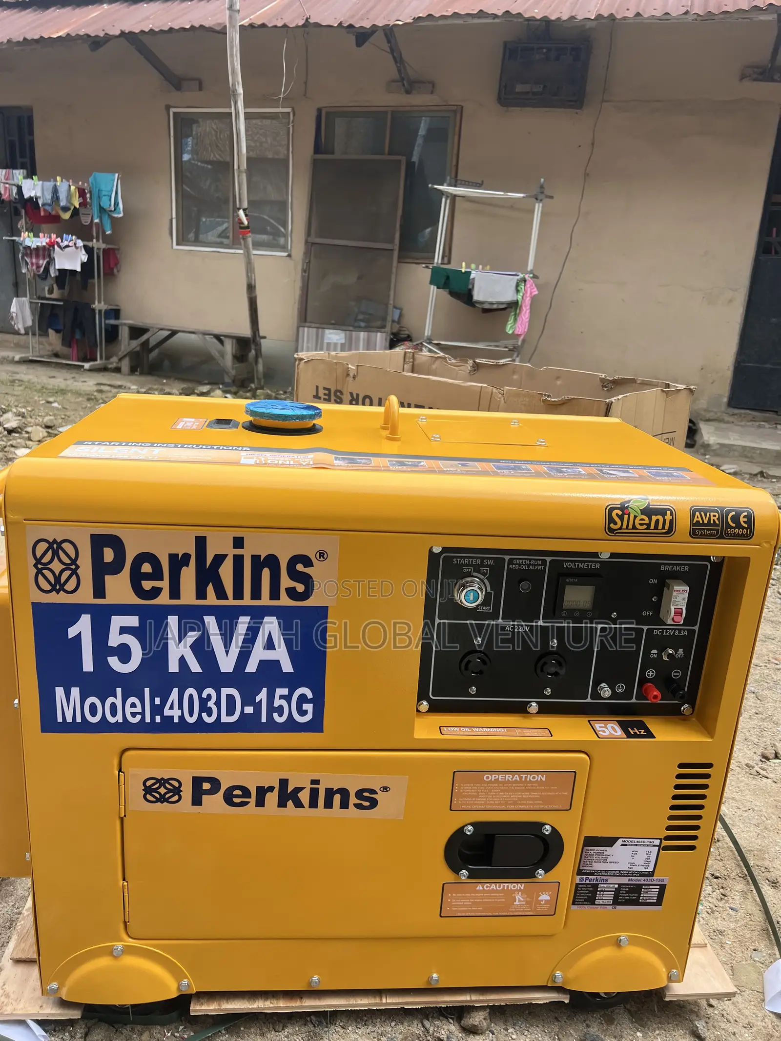 Perkins 15kva Silent Diesel Generator 100% Copper Coil