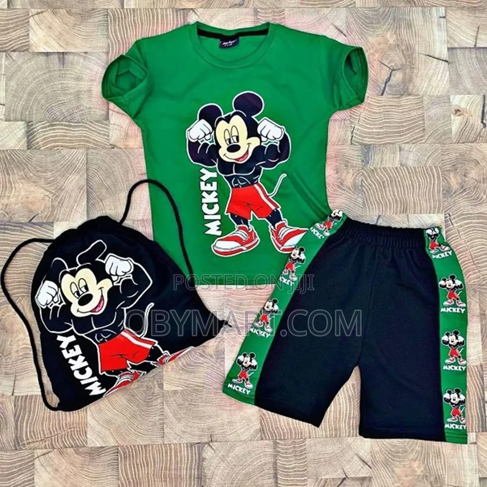 3 in 1 Turkey Strongboy Mickey Mouse Outfit-Green