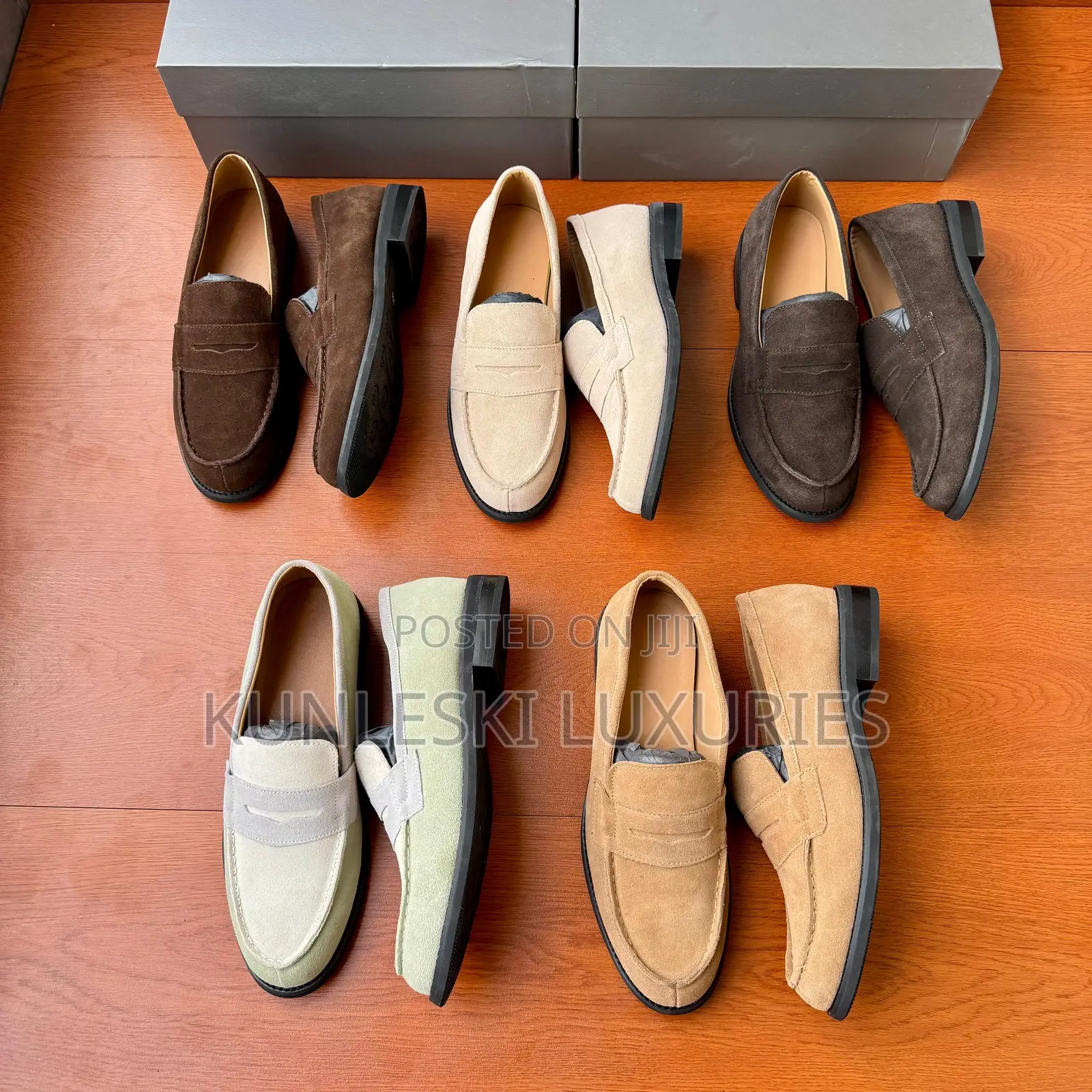 Original 180 Boxcalf Suede Penny Loafers Shoes
