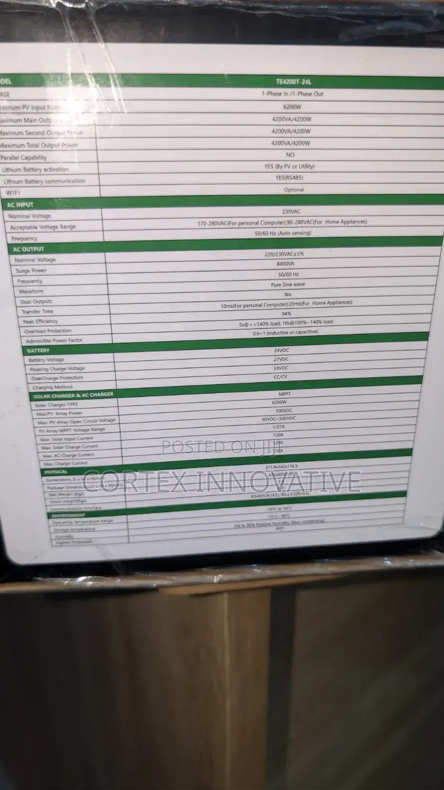 4.2kva 24v Off Grid Tasha Energy Solar Inverter