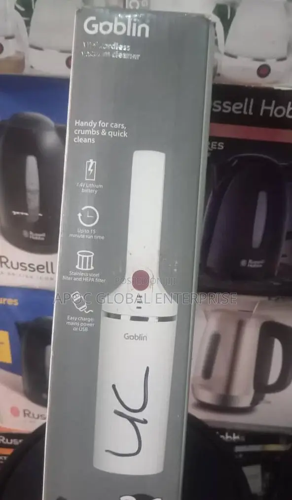 White Goblin Mini Handheld Cordless Vac