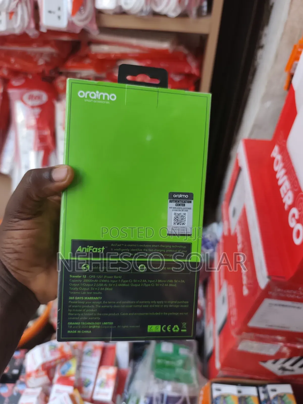 20,000mah Oraimo Power Bank for Android iPhones