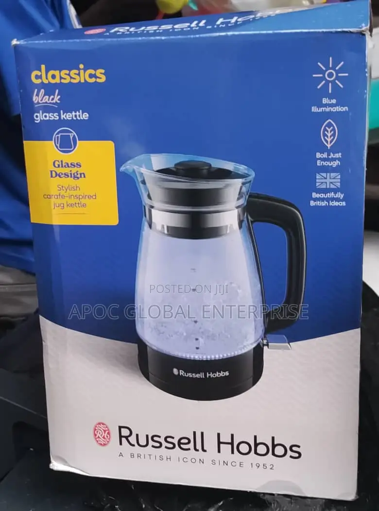 Russell Hobbs Classics Black Glass Kettle