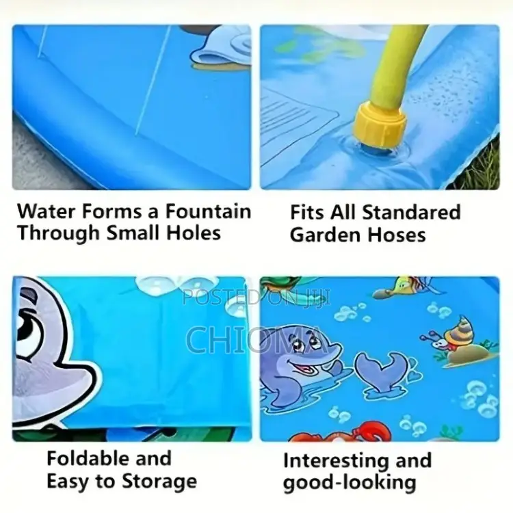 Splash Water Pad, Inflatable Sprinkler Water Mat Toys for Kids